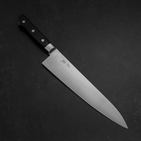 Gyuto Molybdän Poliert Westlicher Griff in Schwarz 240mm-[Musashi]-[Japan-Küchenmesser]