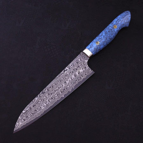Gyuto SG-2 Damast Blauer Türkis Griff 210mm-[Musashi]-[Japan-Küchenmesser]