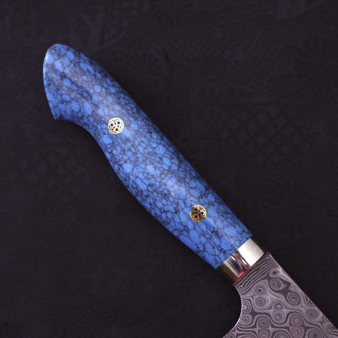 Gyuto SG-2 Damast Blauer Türkis Griff 210mm-[Musashi]-[Japan-Küchenmesser]