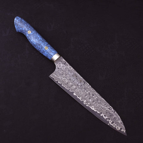 Gyuto SG-2 Damast Blauer Türkis Griff 210mm-[Musashi]-[Japan-Küchenmesser]