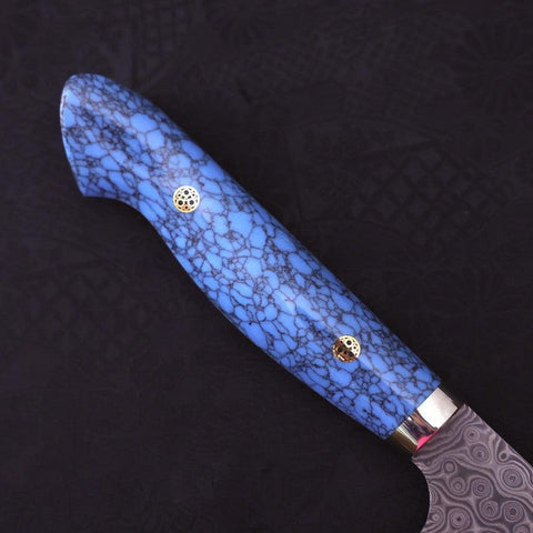 Gyuto SG-2 Damast Blauer Türkis Griff 240mm-[Musashi]-[Japan-Küchenmesser]