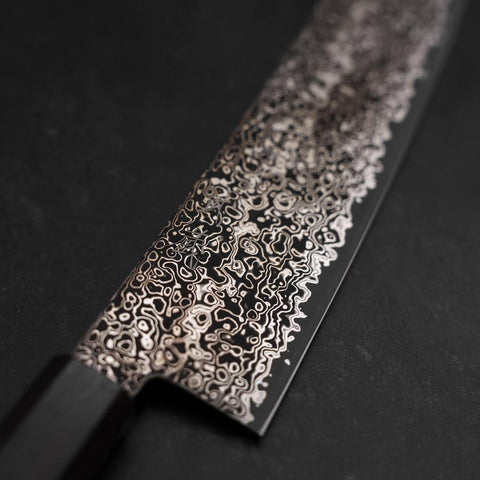 Gyuto SG-2 Damast Büffelhorn und Kastanienholz Griff 200mm-[Musashi]-[Japan-Küchenmesser]