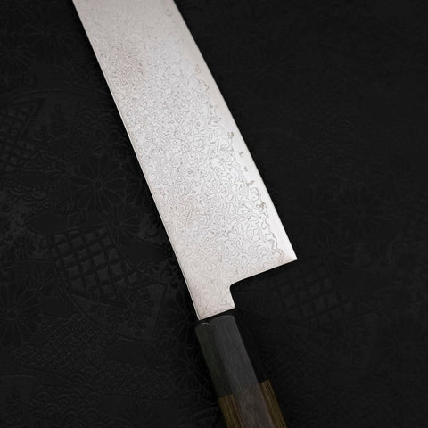 Gyuto SG-2, Damast Dunkelgrüner Griff, 240mm-[Musashi]-[Japan-Küchenmesser]