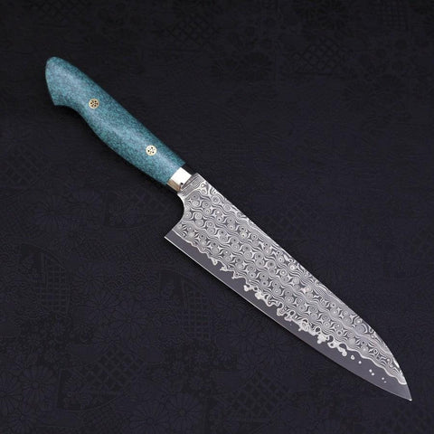Gyuto SG-2 Damast Grüner Türkis Griff 210mm-[Musashi]-[Japan-Küchenmesser]