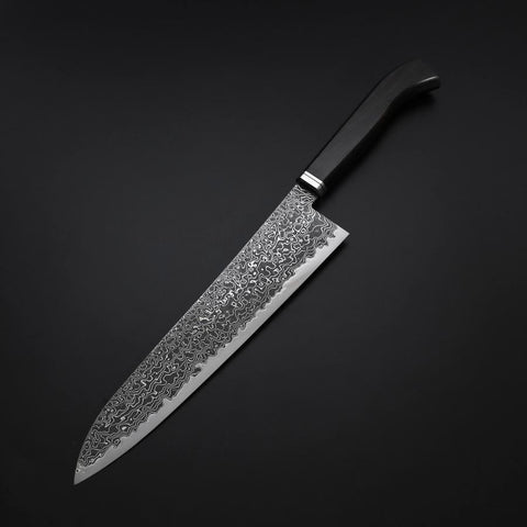Gyuto SG-2 Kurozome Nickel Damast Westlicher Ebenholz Griff 240mm-[Musashi]-[Japan-Küchenmesser]