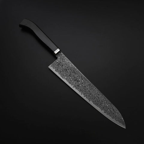Gyuto SG-2 Kurozome Nickel Damast Westlicher Ebenholz Griff 240mm-[Musashi]-[Japan-Küchenmesser]