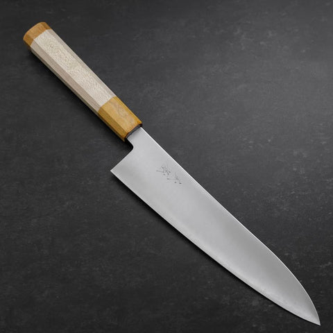 Gyuto SG-2 Poliert Gelber Ahorn Griff 210mm-[Musashi]-[Japan-Küchenmesser]