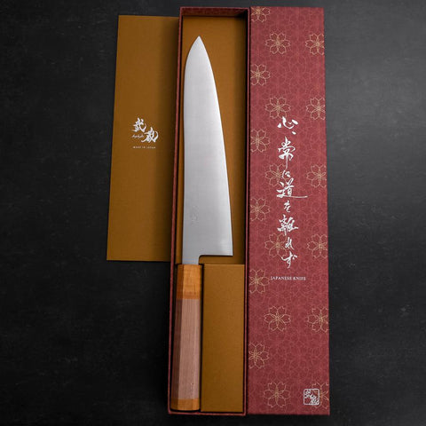 Gyuto SG-2 Poliert Gelber Ahornholz Griff 240mm-[Musashi]-[Japan-Küchenmesser]