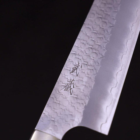 Gyuto SG-2 Tsuchime Blauer Türkis Griff 210mm-[Musashi]-[Japan-Küchenmesser]
