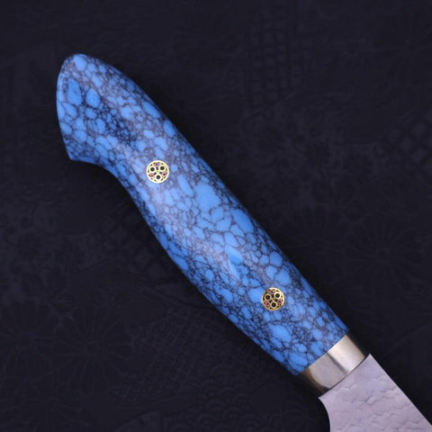 Gyuto SG-2 Tsuchime Blauer Türkis Griff 210mm-[Musashi]-[Japan-Küchenmesser]