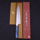 Gyuto SG-2 Tsuchime Blauer Türkis Griff 240mm-[Musashi]-[Japan-Küchenmesser]
