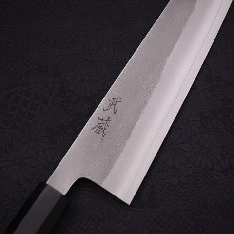 Gyuto SKD11, Nashiji Büffelhorn und Ebenholz Griff, 240mm-[Musashi]-[Japan-Küchenmesser]