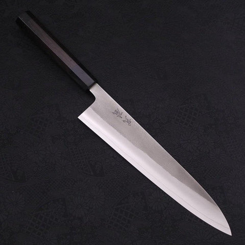 Gyuto SKD11, Nashiji Büffelhorn und Ebenholz Griff, 240mm-[Musashi]-[Japan-Küchenmesser]