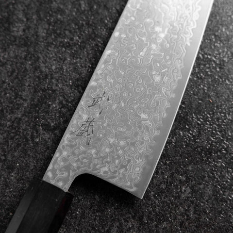 Gyuto SLD Black Damascus Ebony Handle 210mm (8.3”)-[Musashi]-[Japanese-Kitchen-Knives]