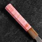 Gyuto SLD Kagami Dunkelrosa Büffelhorn und Ahornholz Griff 210mm-[Musashi]-[Japan-Küchenmesser]