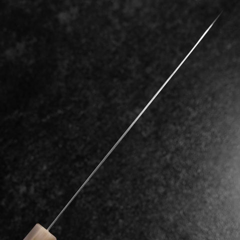 Gyuto SLD Kagami Hell-Rosa Büffelhorn und Ahornholz Griff 210mm-[Musashi]-[Japan-Küchenmesser]