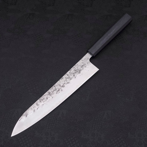 Gyuto SLD Nashiji Dunkelblauer Urushi Griff 240mm-[Musashi]-[Japan-Küchenmesser]