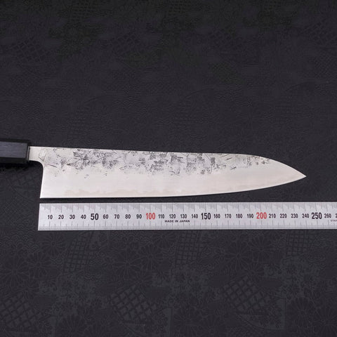 Gyuto SLD Nashiji Dunkelblauer Urushi Griff 240mm-[Musashi]-[Japan-Küchenmesser]