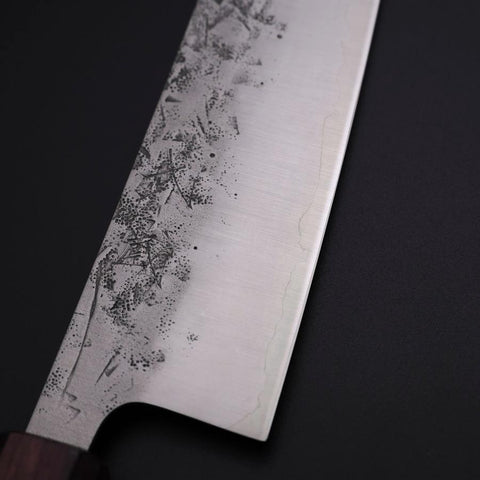 Gyuto SLD Nashiji Washi Lila Urushi Griff 210mm-[Musashi]-[Japan-Küchenmesser]