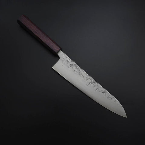 Gyuto SLD Nashiji Washi Lila Urushi Griff 210mm-[Musashi]-[Japan-Küchenmesser]
