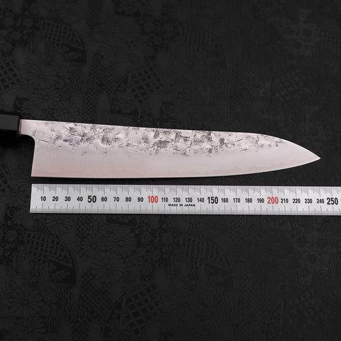 Gyuto SLD Nashiji Washi Walnussholz Griff 240mm-[Musashi]-[Japan-Küchenmesser]