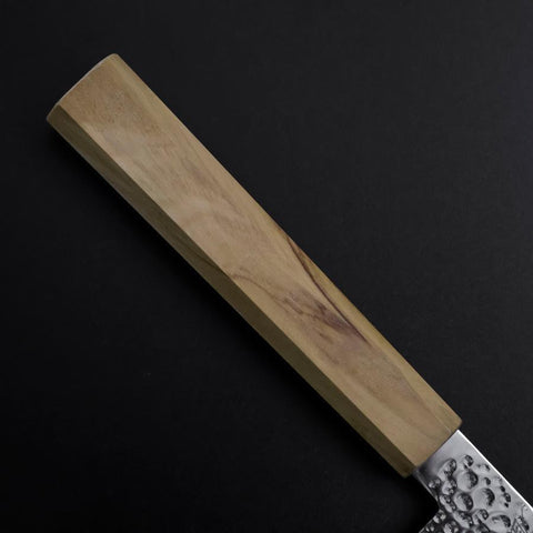 Gyuto SLD Nickel Tsuchime Kolorierter Damast Olivenholz Griff 210mm Limited Edition-[Musashi]-[Japan-Küchenmesser]