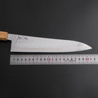Gyuto SLD Nickel Tsuchime Kolorierter Damast Olivenholz Griff 210mm Limited Edition-[Musashi]-[Japan-Küchenmesser]