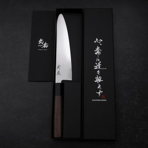 Gyuto SLD Poliert Walnussholz Griff 240mm-[Musashi]-[Japan-Küchenmesser]