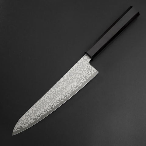 Gyuto SLD Schwarzer Damast Ebenholz Griff 195mm-[Musashi]-[Japan-Küchenmesser]