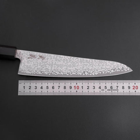 Gyuto SLD Schwarzer Damast Ebenholz Griff 195mm-[Musashi]-[Japan-Küchenmesser]