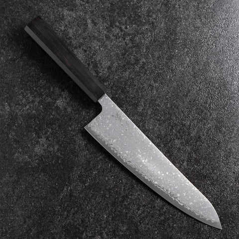 Gyuto SLD Schwarzer Damast Ebenholz Griff 210mm-[Musashi]-[Japan-Küchenmesser]