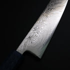 Gyuto SLD Wellen Nickel Damast Blauer Urushi Griff 180mm-[Musashi]-[Japan-Küchenmesser]