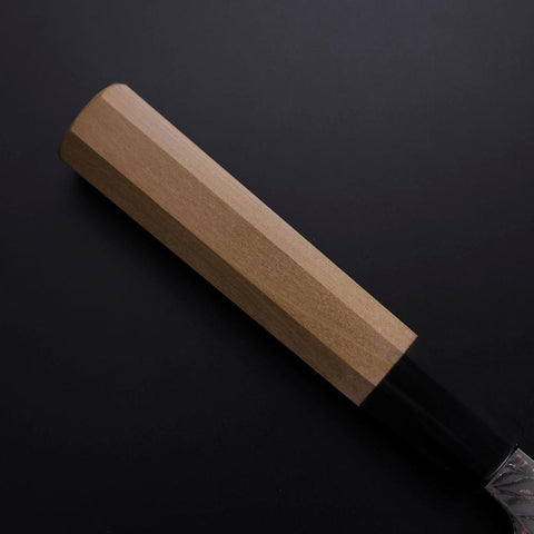 Gyuto SLD Wellen Nickel Damast Büffelhorn und Magnolienholz Griff 210mm-[Musashi]-[Japan-Küchenmesser]