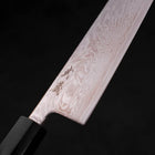 Gyuto SLD Wellen-Nickel Damast Büffelhorn und Teakholz Griff 210mm-[Musashi]-[Japan-Küchenmesser]