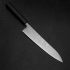 Gyuto SLD Wellen Nickel Damast Dunkelblauer Urushi Griff 240mm-[Musashi]-[Japan-Küchenmesser]