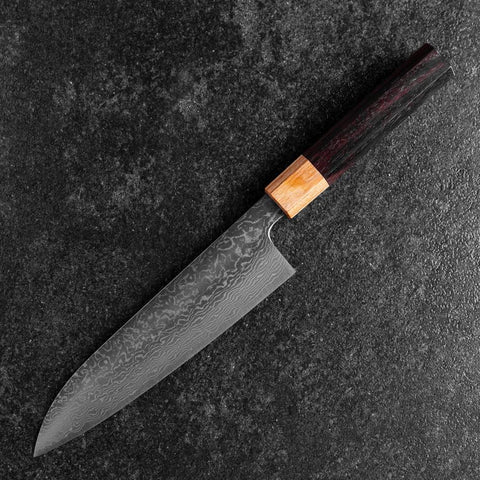 Gyuto SPG-Strix Damast Rosenholz Griff 180mm-[Musashi]-[Japan-Küchenmesser]