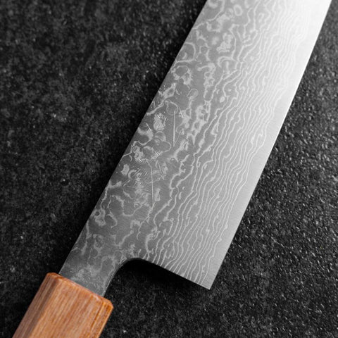 Gyuto SPG-Strix Damast Rosenholz Griff 180mm-[Musashi]-[Japan-Küchenmesser]