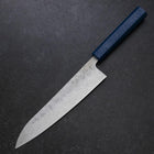 Gyuto Schwedenstahl Nashiji Washi Damast Blauer Urushi Griff 210mm-[Musashi]-[Japan-Küchenmesser]