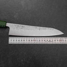 Gyuto Schwedenstahl Nashiji Washi Damast Grüner Urushi Griff 210mm-[Musashi]-[Japan-Küchenmesser]