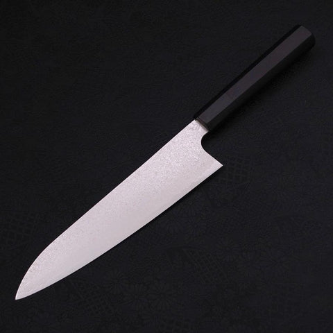 Gyuto Silver Steel #3 Damascus Buffalo Ebony Handle 210mm-[Musashi]-[Japan-Küchenmesser]