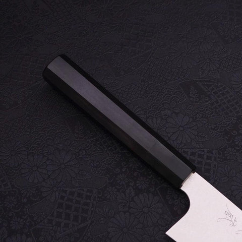 Gyuto Silver Steel #3 Damascus Buffalo Ebony Handle 210mm-[Musashi]-[Japan-Küchenmesser]