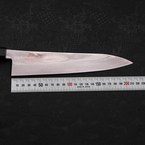 Gyuto Silver Steel #3 Damascus Buffalo Wenge Handle 210mm-[Musashi]-[Japanese-Kitchen-Knives]