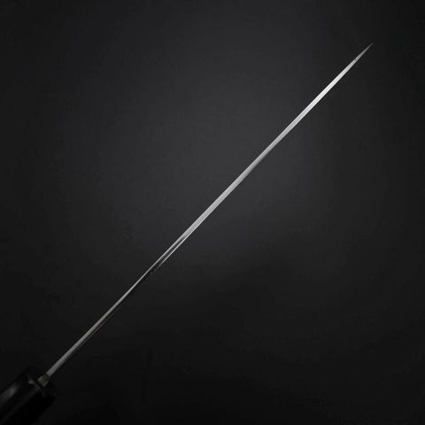 Gyuto Silver Steel #3 Kagami Honyaki Büffelhorn und Ebenholz Griff 210mm-[Musashi]-[Japan-Küchenmesser]
