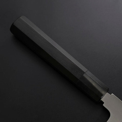 Gyuto Silver Steel #3 Kagami Honyaki Büffelhorn und Ebenholz Griff 210mm-[Musashi]-[Japan-Küchenmesser]