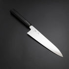 Gyuto Silver Steel #3 Kagami Honyaki Büffelhorn und Ebenholz Griff 210mm-[Musashi]-[Japan-Küchenmesser]