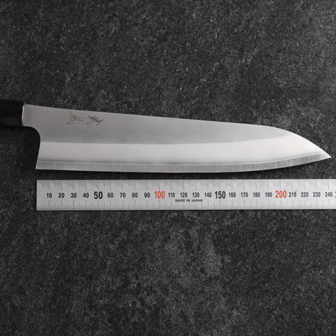 Gyuto Silver Steel #3 Kasumi Büffelhorn und Walnussholz Griff 240mm-[Musashi]-[Japan-Küchenmesser]