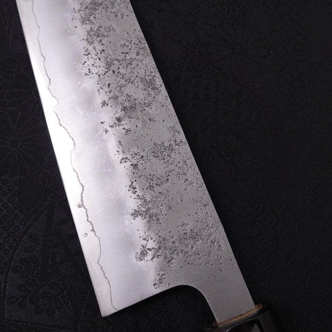 Gyuto Silver Steel #3 Nashiji Büffelhorn und Magnolienholz Griff 240mm-[Musashi]-[Japan-Küchenmesser]