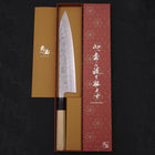 Gyuto Silver Steel #3 Nashiji Büffelhorn und Magnolienholz Griff 240mm-[Musashi]-[Japan-Küchenmesser]
