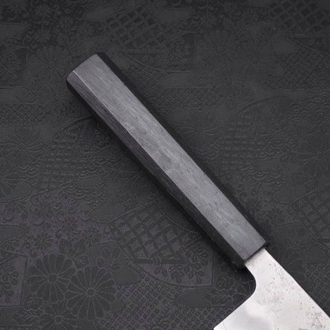 Gyuto Silver Steel #3 Nashiji Dunkelblauer Urushi Griff 210mm-[Musashi]-[Japan-Küchenmesser]