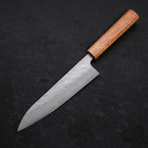 Gyuto Silver Steel #3 Nashiji Eichenholz Griff 180mm-[Musashi]-[Japan-Küchenmesser]